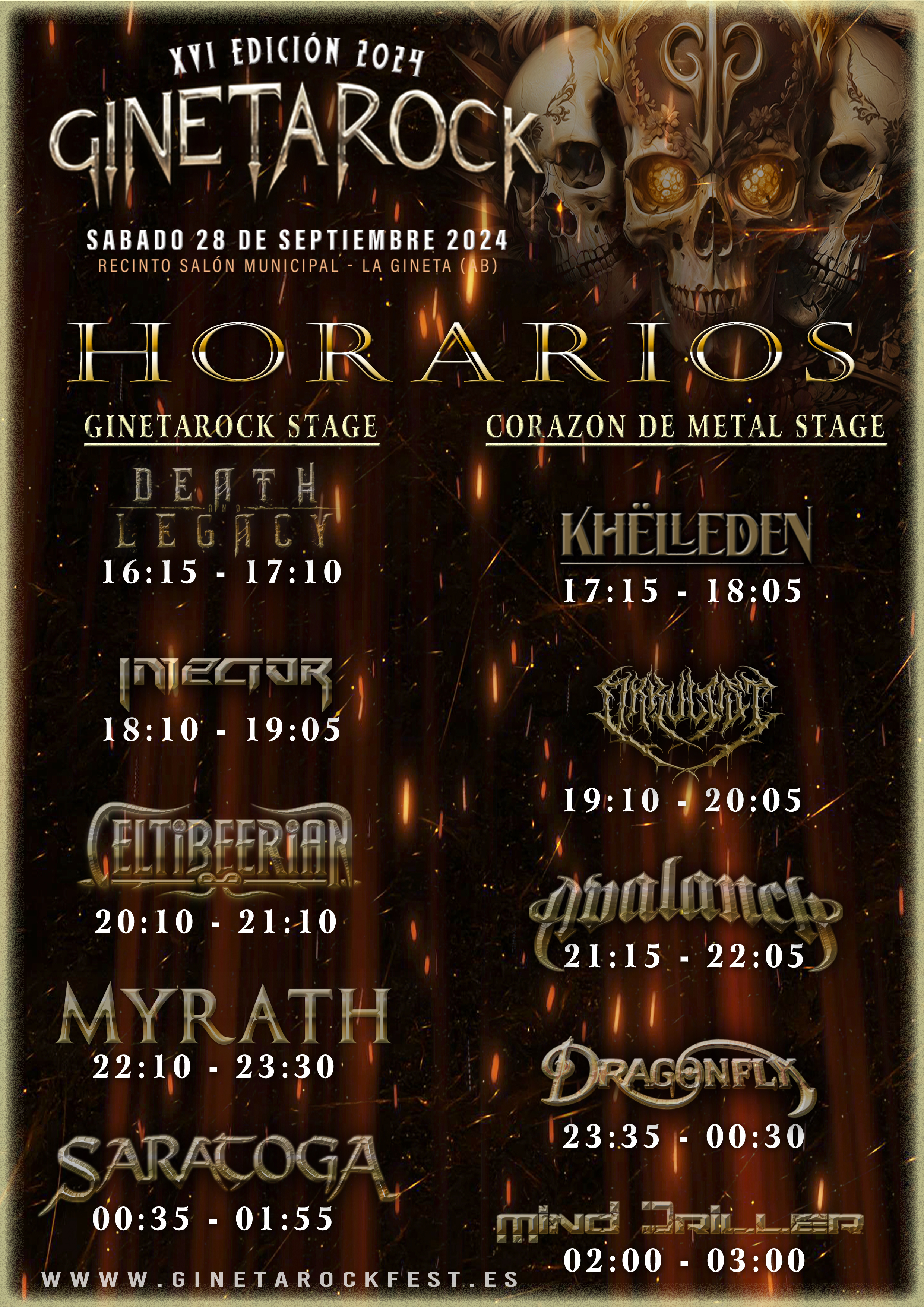 Horarios GinetaRock